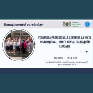 Formarea profesională continuă la nivel instituțional – imperativ al calității în educație